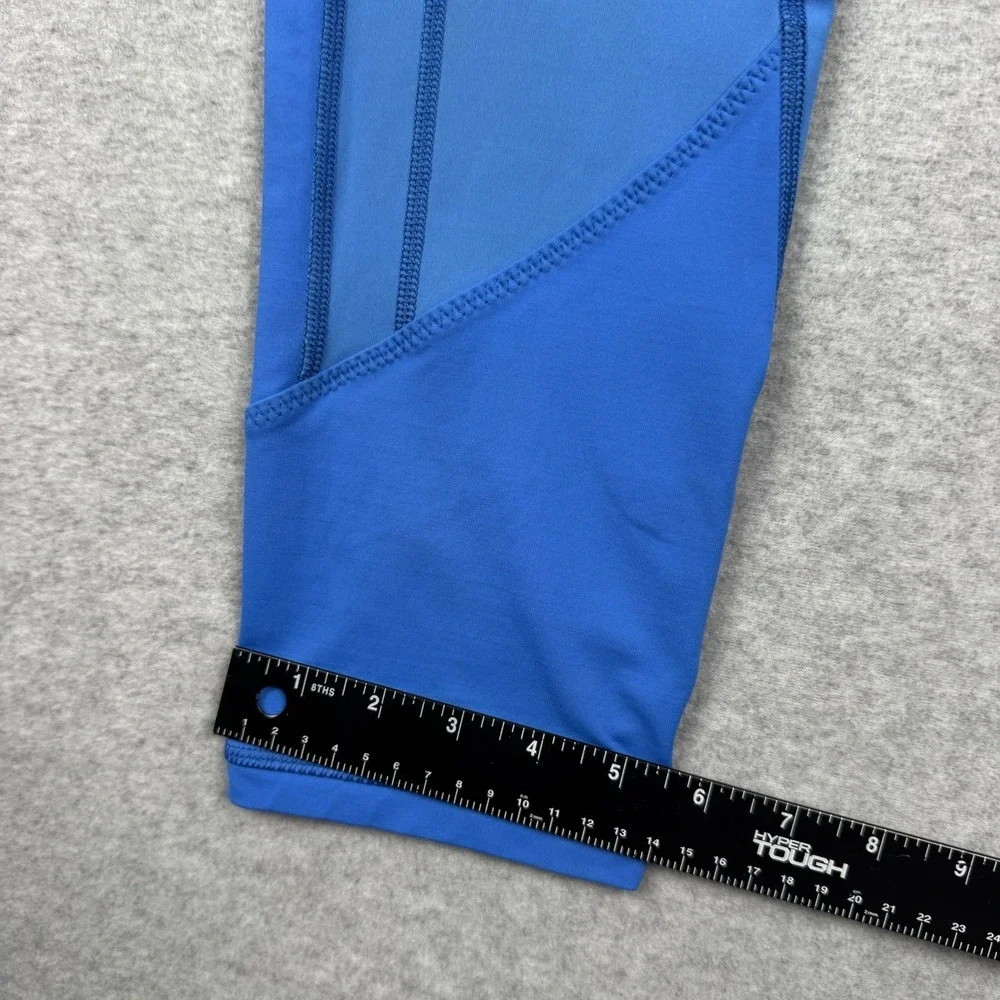 Lululemon Leggings Sz 12 All The Right Places Crop Pipe Dream Blue ziggy Snake